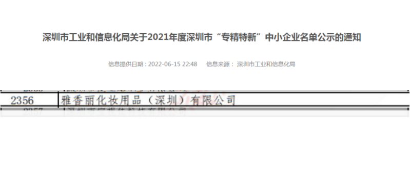 新利18备用官网荣获2021年度深圳“专精特新”企业
